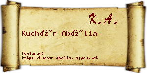 Kuchár Abélia névjegykártya